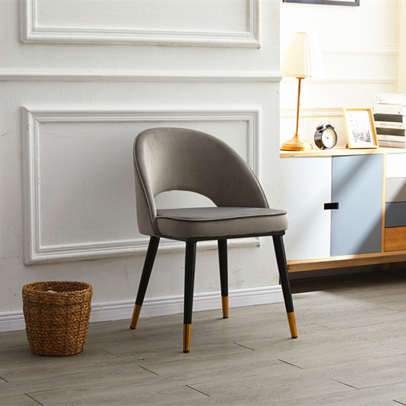 Contemporary Indoor Dining Chair Open Back Side Chair for Brasserie Brown 1 Piece Clearhalo ' kitchen&dining_furn' 'Dining Chairs' 'Dining Tables & Seating' 'dining_chair' 'furn' 'furn_dining_chair' 'Furniture' 'furniture_dining_chair' 'Kitchen & Dining Furniture' 'kitchen' 4421341