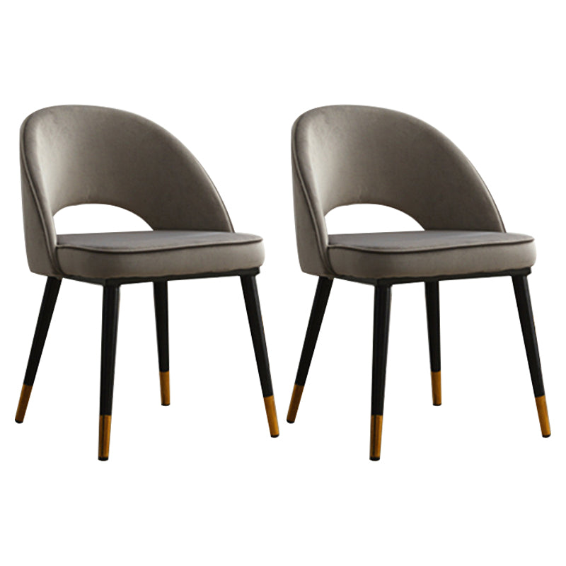 Contemporary Indoor Dining Chair Open Back Side Chair for Brasserie Brown 2 Piece Set Clearhalo ' kitchen&dining_furn' 'Dining Chairs' 'Dining Tables & Seating' 'dining_chair' 'furn' 'furn_dining_chair' 'Furniture' 'furniture_dining_chair' 'Kitchen & Dining Furniture' 'kitchen' 4421342