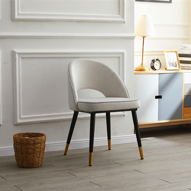 Contemporary Indoor Dining Chair Open Back Side Chair for Brasserie Off-White 1 Piece Clearhalo ' kitchen&dining_furn' 'Dining Chairs' 'Dining Tables & Seating' 'dining_chair' 'furn' 'furn_dining_chair' 'Furniture' 'furniture_dining_chair' 'Kitchen & Dining Furniture' 'kitchen' 4421344