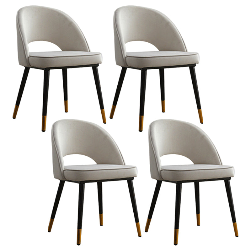 Contemporary Indoor Dining Chair Open Back Side Chair for Brasserie Off-White 4 Piece Set Clearhalo ' kitchen&dining_furn' 'Dining Chairs' 'Dining Tables & Seating' 'dining_chair' 'furn' 'furn_dining_chair' 'Furniture' 'furniture_dining_chair' 'Kitchen & Dining Furniture' 'kitchen' 4421346