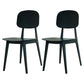 Modern Plastic Side Chair Indoor-Outdoor Open Back Dining Armless Chairs Black 2 Piece Set Clearhalo ' kitchen&dining_furn' 'Dining Chairs' 'Dining Tables & Seating' 'dining_chair' 'furn' 'furn_dining_chair' 'Furniture' 'furniture_dining_chair' 'Kitchen & Dining Furniture' 'kitchen' 4421350