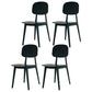 Modern Plastic Side Chair Indoor-Outdoor Open Back Dining Armless Chairs Black 4 Piece Set Clearhalo ' kitchen&dining_furn' 'Dining Chairs' 'Dining Tables & Seating' 'dining_chair' 'furn' 'furn_dining_chair' 'Furniture' 'furniture_dining_chair' 'Kitchen & Dining Furniture' 'kitchen' 4421352