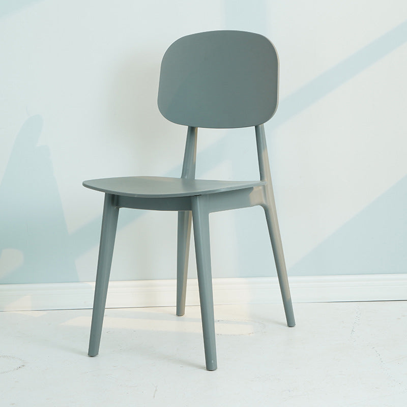 Modern Plastic Side Chair Indoor-Outdoor Open Back Dining Armless Chairs Grey 1 Piece Clearhalo ' kitchen&dining_furn' 'Dining Chairs' 'Dining Tables & Seating' 'dining_chair' 'furn' 'furn_dining_chair' 'Furniture' 'furniture_dining_chair' 'Kitchen & Dining Furniture' 'kitchen' 4421355