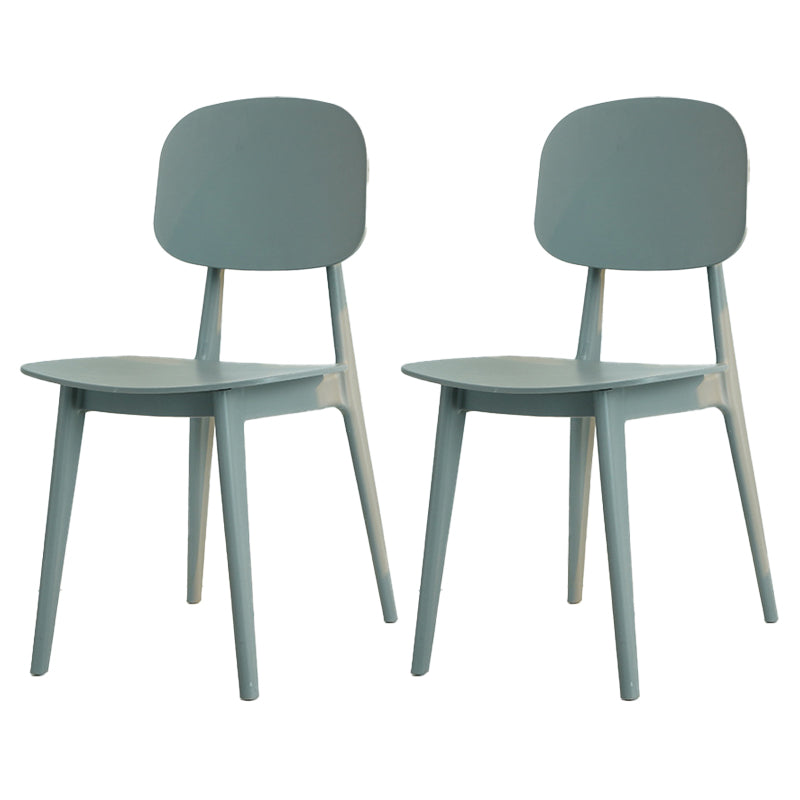 Modern Plastic Side Chair Indoor-Outdoor Open Back Dining Armless Chairs Grey 2 Piece Set Clearhalo ' kitchen&dining_furn' 'Dining Chairs' 'Dining Tables & Seating' 'dining_chair' 'furn' 'furn_dining_chair' 'Furniture' 'furniture_dining_chair' 'Kitchen & Dining Furniture' 'kitchen' 4421356