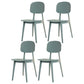Modern Plastic Side Chair Indoor-Outdoor Open Back Dining Armless Chairs Grey 4 Piece Set Clearhalo ' kitchen&dining_furn' 'Dining Chairs' 'Dining Tables & Seating' 'dining_chair' 'furn' 'furn_dining_chair' 'Furniture' 'furniture_dining_chair' 'Kitchen & Dining Furniture' 'kitchen' 4421359