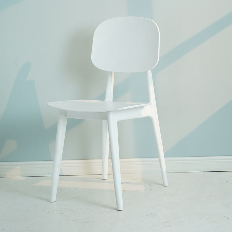 Modern Plastic Side Chair Indoor-Outdoor Open Back Dining Armless Chairs White 1 Piece Clearhalo ' kitchen&dining_furn' 'Dining Chairs' 'Dining Tables & Seating' 'dining_chair' 'furn' 'furn_dining_chair' 'Furniture' 'furniture_dining_chair' 'Kitchen & Dining Furniture' 'kitchen' 4421360