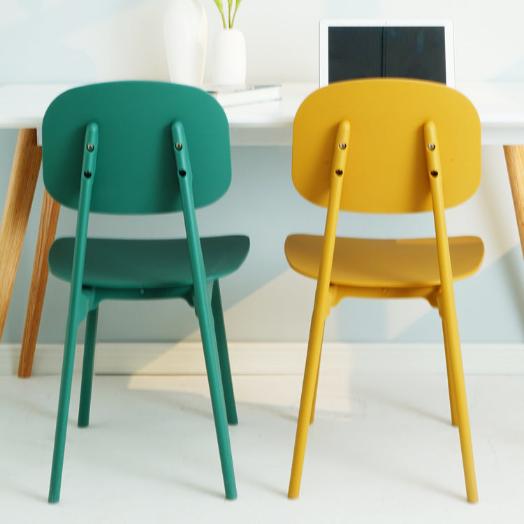 Modern Plastic Side Chair Indoor-Outdoor Open Back Dining Armless Chairs Clearhalo ' kitchen&dining_furn' 'Dining Chairs' 'Dining Tables & Seating' 'dining_chair' 'furn' 'furn_dining_chair' 'Furniture' 'furniture_dining_chair' 'Kitchen & Dining Furniture' 'kitchen' 4421371