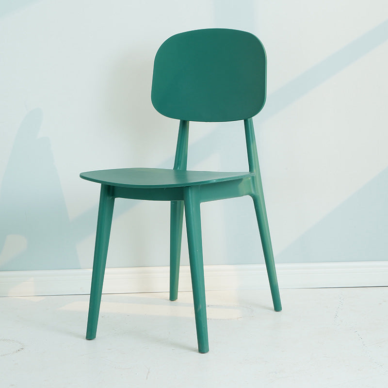 Modern Plastic Side Chair Indoor-Outdoor Open Back Dining Armless Chairs Green 1 Piece Clearhalo ' kitchen&dining_furn' 'Dining Chairs' 'Dining Tables & Seating' 'dining_chair' 'furn' 'furn_dining_chair' 'Furniture' 'furniture_dining_chair' 'Kitchen & Dining Furniture' 'kitchen' 4421373