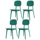 Modern Plastic Side Chair Indoor-Outdoor Open Back Dining Armless Chairs Green 4 Piece Set Clearhalo ' kitchen&dining_furn' 'Dining Chairs' 'Dining Tables & Seating' 'dining_chair' 'furn' 'furn_dining_chair' 'Furniture' 'furniture_dining_chair' 'Kitchen & Dining Furniture' 'kitchen' 4421375
