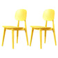 Modern Plastic Side Chair Indoor-Outdoor Open Back Dining Armless Chairs Fluorescent Yellow 2 Piece Set Clearhalo ' kitchen&dining_furn' 'Dining Chairs' 'Dining Tables & Seating' 'dining_chair' 'furn' 'furn_dining_chair' 'Furniture' 'furniture_dining_chair' 'Kitchen & Dining Furniture' 'kitchen' 4421377