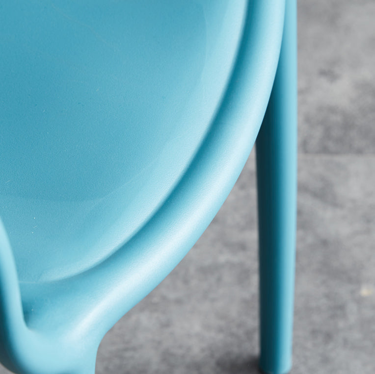 Plastic Modern Indoor-Outdoor Dining Chairs Solid Back Arm Chair Clearhalo ' kitchen&dining_furn' 'Dining Chairs' 'Dining Tables & Seating' 'dining_chair' 'Furniture' 'furniture_dining_chair' 'Kitchen & Dining Furniture' 'kitchen' 4421396