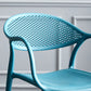 Plastic Modern Indoor-Outdoor Dining Chairs Solid Back Arm Chair Clearhalo ' kitchen&dining_furn' 'Dining Chairs' 'Dining Tables & Seating' 'dining_chair' 'Furniture' 'furniture_dining_chair' 'Kitchen & Dining Furniture' 'kitchen' 4421400