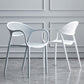 Plastic Modern Indoor-Outdoor Dining Chairs Solid Back Arm Chair Clearhalo ' kitchen&dining_furn' 'Dining Chairs' 'Dining Tables & Seating' 'dining_chair' 'Furniture' 'furniture_dining_chair' 'Kitchen & Dining Furniture' 'kitchen' 4421401
