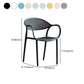 Plastic Modern Indoor-Outdoor Dining Chairs Solid Back Arm Chair Clearhalo ' kitchen&dining_furn' 'Dining Chairs' 'Dining Tables & Seating' 'dining_chair' 'Furniture' 'furniture_dining_chair' 'Kitchen & Dining Furniture' 'kitchen' 4421402