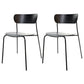 Industrial Indoor-Outdoor Armless Chair Metal Open Back Dining Chair Black 2 Piece Set Clearhalo ' kitchen&dining_furn' 'Dining Chairs' 'Dining Tables & Seating' 'dining_chair' 'furn' 'furn_dining_chair' 'Furniture' 'furniture_dining_chair' 'Kitchen & Dining Furniture' 'kitchen' 4421405