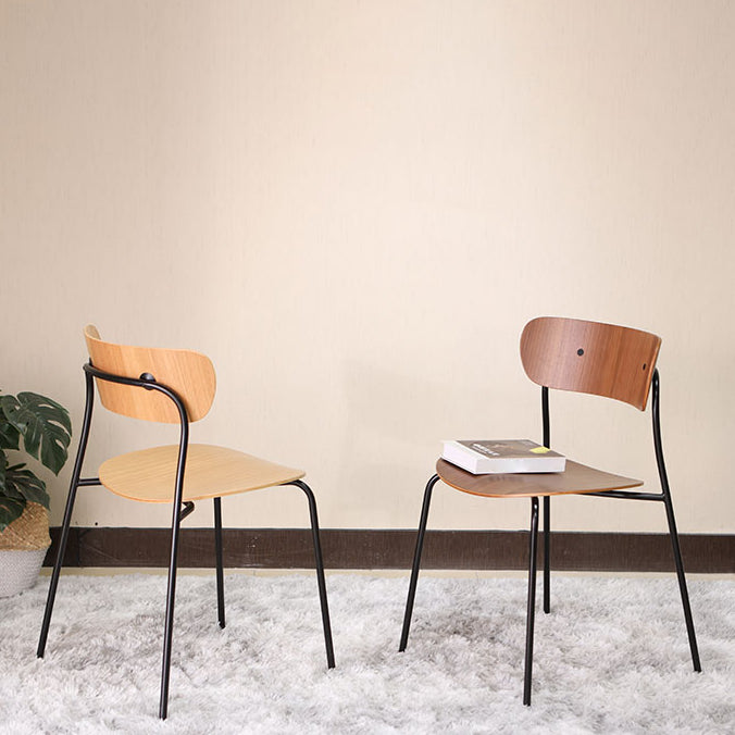 Industrial Indoor-Outdoor Armless Chair Metal Open Back Dining Chair Clearhalo ' kitchen&dining_furn' 'Dining Chairs' 'Dining Tables & Seating' 'dining_chair' 'furn' 'furn_dining_chair' 'Furniture' 'furniture_dining_chair' 'Kitchen & Dining Furniture' 'kitchen' 4421406