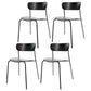 Industrial Indoor-Outdoor Armless Chair Metal Open Back Dining Chair Black 4 Piece Set Clearhalo ' kitchen&dining_furn' 'Dining Chairs' 'Dining Tables & Seating' 'dining_chair' 'furn' 'furn_dining_chair' 'Furniture' 'furniture_dining_chair' 'Kitchen & Dining Furniture' 'kitchen' 4421407