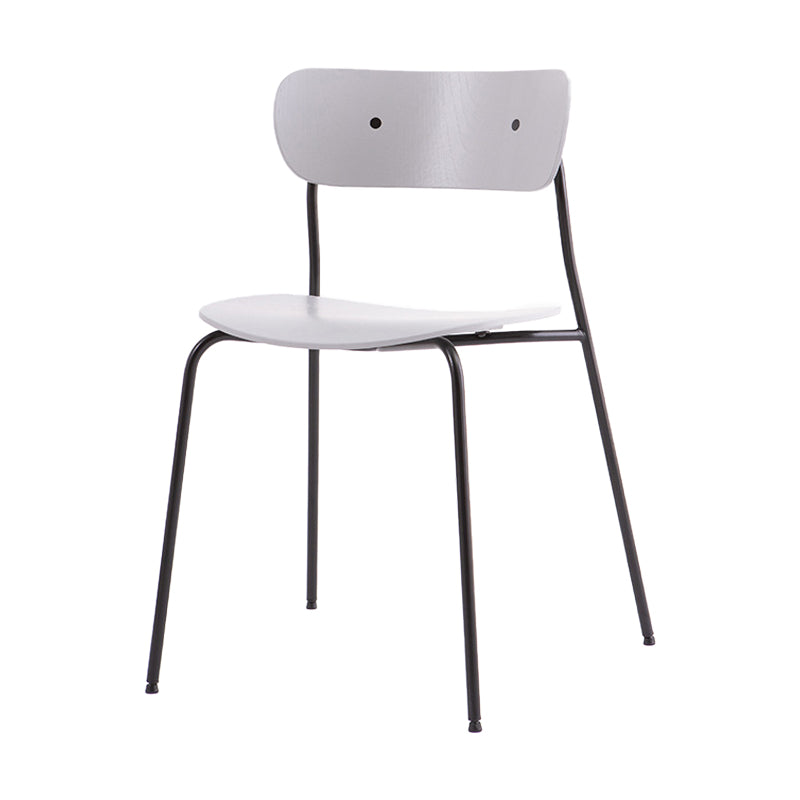 Industrial Indoor-Outdoor Armless Chair Metal Open Back Dining Chair White 1 Piece Clearhalo ' kitchen&dining_furn' 'Dining Chairs' 'Dining Tables & Seating' 'dining_chair' 'furn' 'furn_dining_chair' 'Furniture' 'furniture_dining_chair' 'Kitchen & Dining Furniture' 'kitchen' 4421409