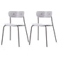 Industrial Indoor-Outdoor Armless Chair Metal Open Back Dining Chair White 2 Piece Set Clearhalo ' kitchen&dining_furn' 'Dining Chairs' 'Dining Tables & Seating' 'dining_chair' 'furn' 'furn_dining_chair' 'Furniture' 'furniture_dining_chair' 'Kitchen & Dining Furniture' 'kitchen' 4421412