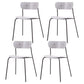 Industrial Indoor-Outdoor Armless Chair Metal Open Back Dining Chair White 4 Piece Set Clearhalo ' kitchen&dining_furn' 'Dining Chairs' 'Dining Tables & Seating' 'dining_chair' 'furn' 'furn_dining_chair' 'Furniture' 'furniture_dining_chair' 'Kitchen & Dining Furniture' 'kitchen' 4421414
