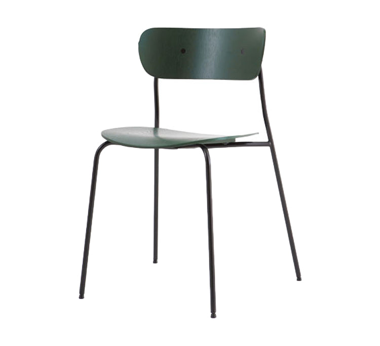 Industrial Indoor-Outdoor Armless Chair Metal Open Back Dining Chair Blackish Green 1 Piece Clearhalo ' kitchen&dining_furn' 'Dining Chairs' 'Dining Tables & Seating' 'dining_chair' 'furn' 'furn_dining_chair' 'Furniture' 'furniture_dining_chair' 'Kitchen & Dining Furniture' 'kitchen' 4421415