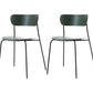 Industrial Indoor-Outdoor Armless Chair Metal Open Back Dining Chair Blackish Green 2 Piece Set Clearhalo ' kitchen&dining_furn' 'Dining Chairs' 'Dining Tables & Seating' 'dining_chair' 'furn' 'furn_dining_chair' 'Furniture' 'furniture_dining_chair' 'Kitchen & Dining Furniture' 'kitchen' 4421417