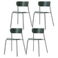 Industrial Indoor-Outdoor Armless Chair Metal Open Back Dining Chair Blackish Green 4 Piece Set Clearhalo ' kitchen&dining_furn' 'Dining Chairs' 'Dining Tables & Seating' 'dining_chair' 'furn' 'furn_dining_chair' 'Furniture' 'furniture_dining_chair' 'Kitchen & Dining Furniture' 'kitchen' 4421419