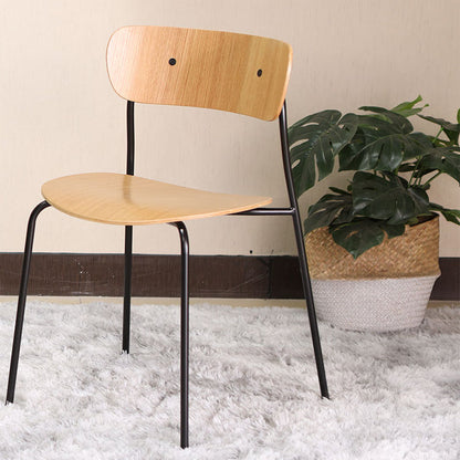 Industrial Indoor-Outdoor Armless Chair Metal Open Back Dining Chair Natural 1 Piece Clearhalo ' kitchen&dining_furn' 'Dining Chairs' 'Dining Tables & Seating' 'dining_chair' 'furn' 'furn_dining_chair' 'Furniture' 'furniture_dining_chair' 'Kitchen & Dining Furniture' 'kitchen' 4421421