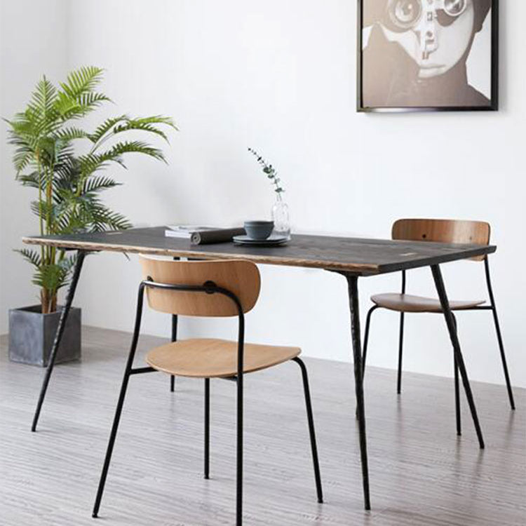 Industrial Indoor-Outdoor Armless Chair Metal Open Back Dining Chair Clearhalo ' kitchen&dining_furn' 'Dining Chairs' 'Dining Tables & Seating' 'dining_chair' 'furn' 'furn_dining_chair' 'Furniture' 'furniture_dining_chair' 'Kitchen & Dining Furniture' 'kitchen' 4421424