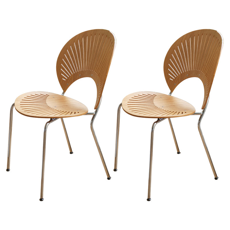 Industrial Armless Chairs Indoor-Outdoor Solid Wood Dining Side Chair Natural 2 Piece Set Clearhalo ' kitchen&dining_furn' 'Dining Chairs' 'Dining Tables & Seating' 'dining_chair' 'furn' 'furn_dining_chair' 'Furniture' 'furniture_dining_chair' 'Kitchen & Dining Furniture' 'kitchen' 4421433