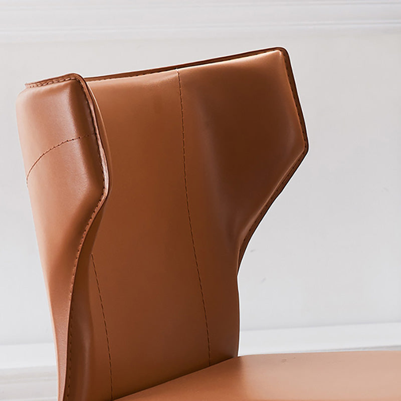 Metal Modern Indoor-Outdoor Chair Armless Wingback Dining Side Chair Clearhalo ' kitchen&dining_furn' 'Dining Chairs' 'Dining Tables & Seating' 'dining_chair' 'furn' 'furn_dining_chair' 'Furniture' 'furniture_dining_chair' 'Kitchen & Dining Furniture' 'kitchen' 4421457