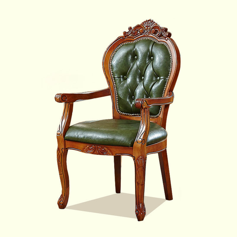Traditional Dining Chairs Arm Side Chair for Kitchen with Wooden Legs Clearhalo ' kitchen&dining_furn' 'Dining Chairs' 'Dining Tables & Seating' 'dining_chair' 'furn' 'furn_dining_chair' 'Furniture' 'furniture_dining_chair' 'Kitchen & Dining Furniture' 'kitchen' 4421461