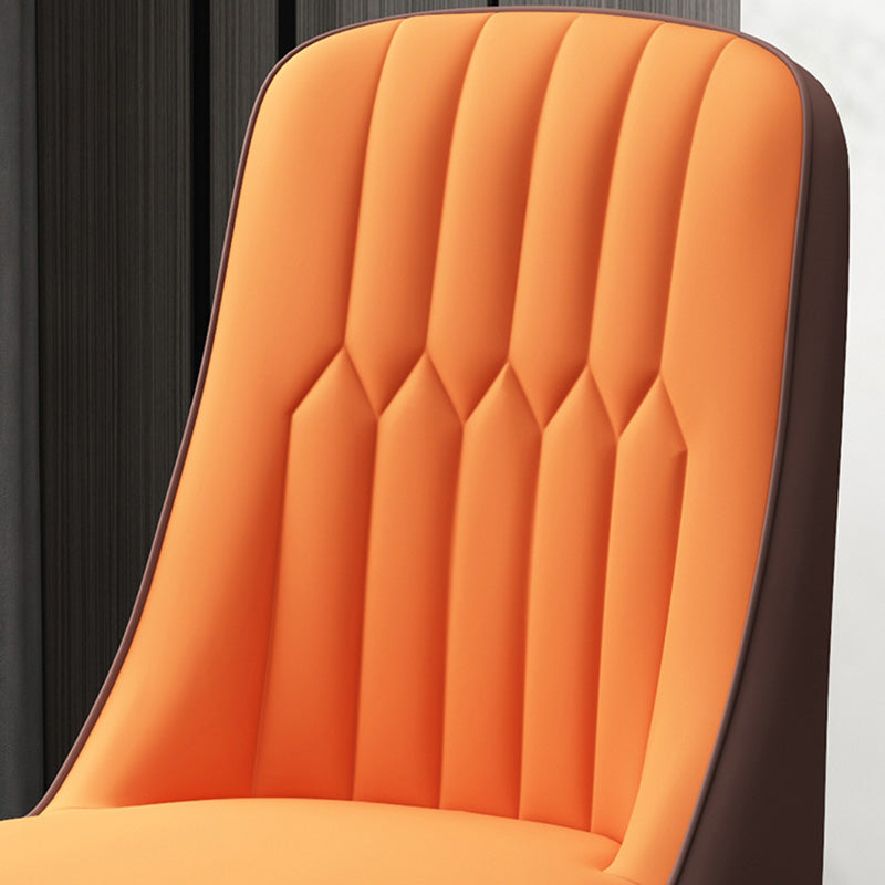 Home Scandinavian Side Chair Metal Upholstered Parsons Dining Room Chair Clearhalo ' kitchen&dining_furn' 'Dining Chairs' 'Dining Tables & Seating' 'dining_chair' 'furn' 'furn_dining_chair' 'Furniture' 'furniture_dining_chair' 'Kitchen & Dining Furniture' 'kitchen' 4421484