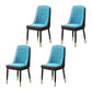 Home Scandinavian Side Chair Metal Upholstered Parsons Dining Room Chair Blue 4 Piece Set Brass Gold Clearhalo ' kitchen&dining_furn' 'Dining Chairs' 'Dining Tables & Seating' 'dining_chair' 'furn' 'furn_dining_chair' 'Furniture' 'furniture_dining_chair' 'Kitchen & Dining Furniture' 'kitchen' 4421492