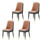 Home Scandinavian Side Chair Metal Upholstered Parsons Dining Room Chair Light Brown 4 Piece Set Brass Gold Clearhalo ' kitchen&dining_furn' 'Dining Chairs' 'Dining Tables & Seating' 'dining_chair' 'furn' 'furn_dining_chair' 'Furniture' 'furniture_dining_chair' 'Kitchen & Dining Furniture' 'kitchen' 4421498