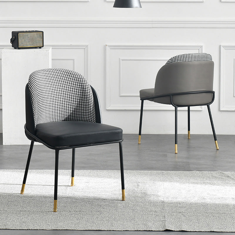 Nordic Dining Chairs Parsons Arm Chair for Kitchen with Metal Legs Clearhalo ' kitchen&dining_furn' 'Dining Chairs' 'Dining Tables & Seating' 'dining_chair' 'furn' 'furn_dining_chair' 'Furniture' 'furniture_dining_chair' 'Kitchen & Dining Furniture' 'kitchen' 4421511