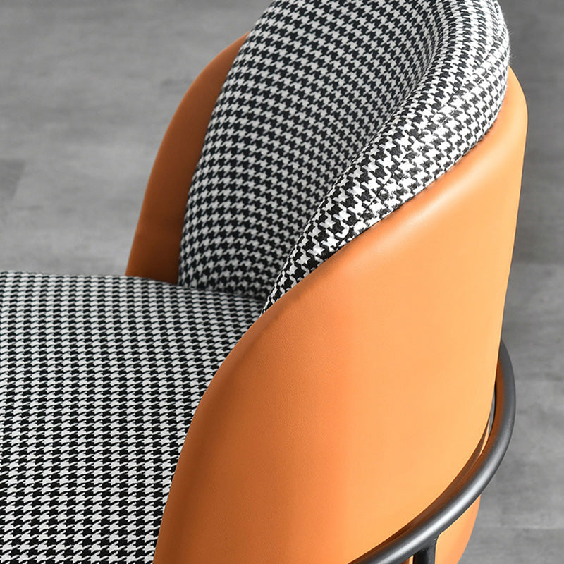 Nordic Dining Chairs Parsons Arm Chair for Kitchen with Metal Legs Clearhalo ' kitchen&dining_furn' 'Dining Chairs' 'Dining Tables & Seating' 'dining_chair' 'furn' 'furn_dining_chair' 'Furniture' 'furniture_dining_chair' 'Kitchen & Dining Furniture' 'kitchen' 4421516