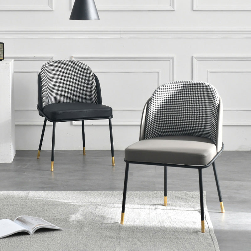 Nordic Dining Chairs Parsons Arm Chair for Kitchen with Metal Legs Clearhalo ' kitchen&dining_furn' 'Dining Chairs' 'Dining Tables & Seating' 'dining_chair' 'furn' 'furn_dining_chair' 'Furniture' 'furniture_dining_chair' 'Kitchen & Dining Furniture' 'kitchen' 4421523