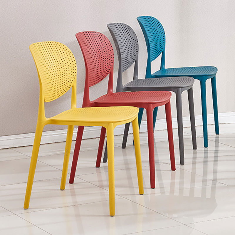 Plastic Modern Indoor-Outdoor Side Chair Home Open Back Dining Side Chair Clearhalo ' kitchen&dining_furn' 'Dining Chairs' 'Dining Tables & Seating' 'dining_chair' 'furn' 'furn_dining_chair' 'Furniture' 'furniture_dining_chair' 'Kitchen & Dining Furniture' 'kitchen' 4421529