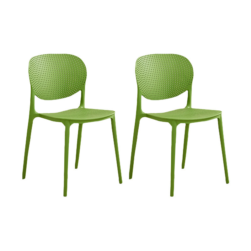 Plastic Modern Indoor-Outdoor Side Chair Home Open Back Dining Side Chair Green 2 Piece Set Clearhalo ' kitchen&dining_furn' 'Dining Chairs' 'Dining Tables & Seating' 'dining_chair' 'furn' 'furn_dining_chair' 'Furniture' 'furniture_dining_chair' 'Kitchen & Dining Furniture' 'kitchen' 4421531