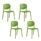 Plastic Modern Indoor-Outdoor Side Chair Home Open Back Dining Side Chair Green 4 Piece Set Clearhalo ' kitchen&dining_furn' 'Dining Chairs' 'Dining Tables & Seating' 'dining_chair' 'furn' 'furn_dining_chair' 'Furniture' 'furniture_dining_chair' 'Kitchen & Dining Furniture' 'kitchen' 4421534