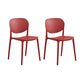 Plastic Modern Indoor-Outdoor Side Chair Home Open Back Dining Side Chair Red 2 Piece Set Clearhalo ' kitchen&dining_furn' 'Dining Chairs' 'Dining Tables & Seating' 'dining_chair' 'furn' 'furn_dining_chair' 'Furniture' 'furniture_dining_chair' 'Kitchen & Dining Furniture' 'kitchen' 4421535