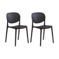 Plastic Modern Indoor-Outdoor Side Chair Home Open Back Dining Side Chair Black 2 Piece Set Clearhalo ' kitchen&dining_furn' 'Dining Chairs' 'Dining Tables & Seating' 'dining_chair' 'furn' 'furn_dining_chair' 'Furniture' 'furniture_dining_chair' 'Kitchen & Dining Furniture' 'kitchen' 4421539