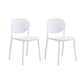 Plastic Modern Indoor-Outdoor Side Chair Home Open Back Dining Side Chair White 2 Piece Set Clearhalo ' kitchen&dining_furn' 'Dining Chairs' 'Dining Tables & Seating' 'dining_chair' 'furn' 'furn_dining_chair' 'Furniture' 'furniture_dining_chair' 'Kitchen & Dining Furniture' 'kitchen' 4421544