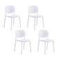 Plastic Modern Indoor-Outdoor Side Chair Home Open Back Dining Side Chair White 4 Piece Set Clearhalo ' kitchen&dining_furn' 'Dining Chairs' 'Dining Tables & Seating' 'dining_chair' 'furn' 'furn_dining_chair' 'Furniture' 'furniture_dining_chair' 'Kitchen & Dining Furniture' 'kitchen' 4421545