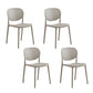 Plastic Modern Indoor-Outdoor Side Chair Home Open Back Dining Side Chair Light Gray 4 Piece Set Clearhalo ' kitchen&dining_furn' 'Dining Chairs' 'Dining Tables & Seating' 'dining_chair' 'furn' 'furn_dining_chair' 'Furniture' 'furniture_dining_chair' 'Kitchen & Dining Furniture' 'kitchen' 4421549