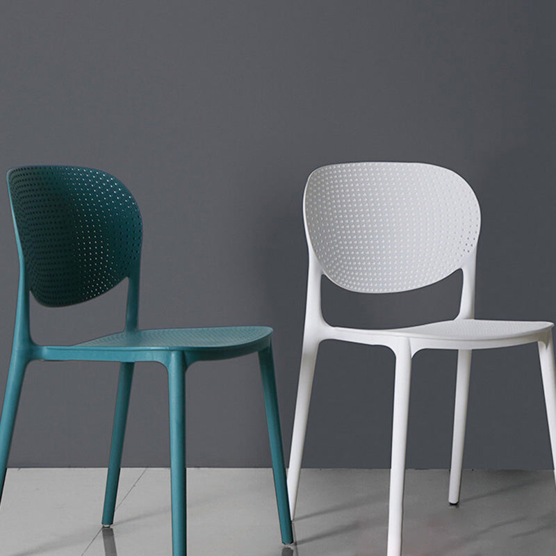 Plastic Modern Indoor-Outdoor Side Chair Home Open Back Dining Side Chair Clearhalo ' kitchen&dining_furn' 'Dining Chairs' 'Dining Tables & Seating' 'dining_chair' 'furn' 'furn_dining_chair' 'Furniture' 'furniture_dining_chair' 'Kitchen & Dining Furniture' 'kitchen' 4421552