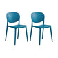 Plastic Modern Indoor-Outdoor Side Chair Home Open Back Dining Side Chair Blue 2 Piece Set Clearhalo ' kitchen&dining_furn' 'Dining Chairs' 'Dining Tables & Seating' 'dining_chair' 'furn' 'furn_dining_chair' 'Furniture' 'furniture_dining_chair' 'Kitchen & Dining Furniture' 'kitchen' 4421554