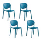 Plastic Modern Indoor-Outdoor Side Chair Home Open Back Dining Side Chair Blue 4 Piece Set Clearhalo ' kitchen&dining_furn' 'Dining Chairs' 'Dining Tables & Seating' 'dining_chair' 'furn' 'furn_dining_chair' 'Furniture' 'furniture_dining_chair' 'Kitchen & Dining Furniture' 'kitchen' 4421555