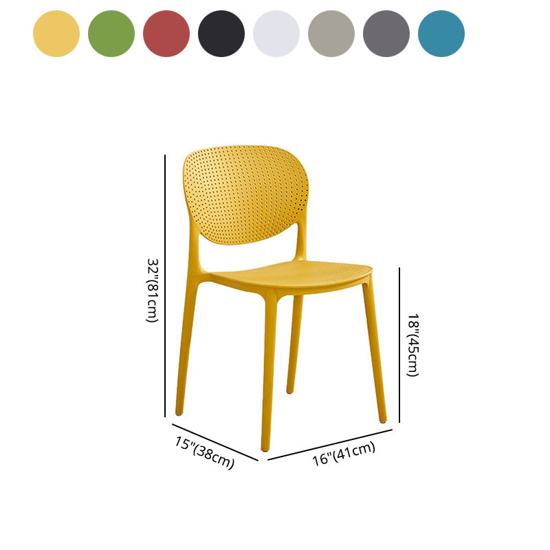 Plastic Modern Indoor-Outdoor Side Chair Home Open Back Dining Side Chair Clearhalo ' kitchen&dining_furn' 'Dining Chairs' 'Dining Tables & Seating' 'dining_chair' 'furn' 'furn_dining_chair' 'Furniture' 'furniture_dining_chair' 'Kitchen & Dining Furniture' 'kitchen' 4421556